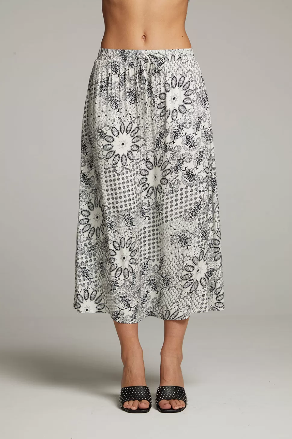 Chaser Brand Darby Paisley Bandana Midi Skirt Cheap