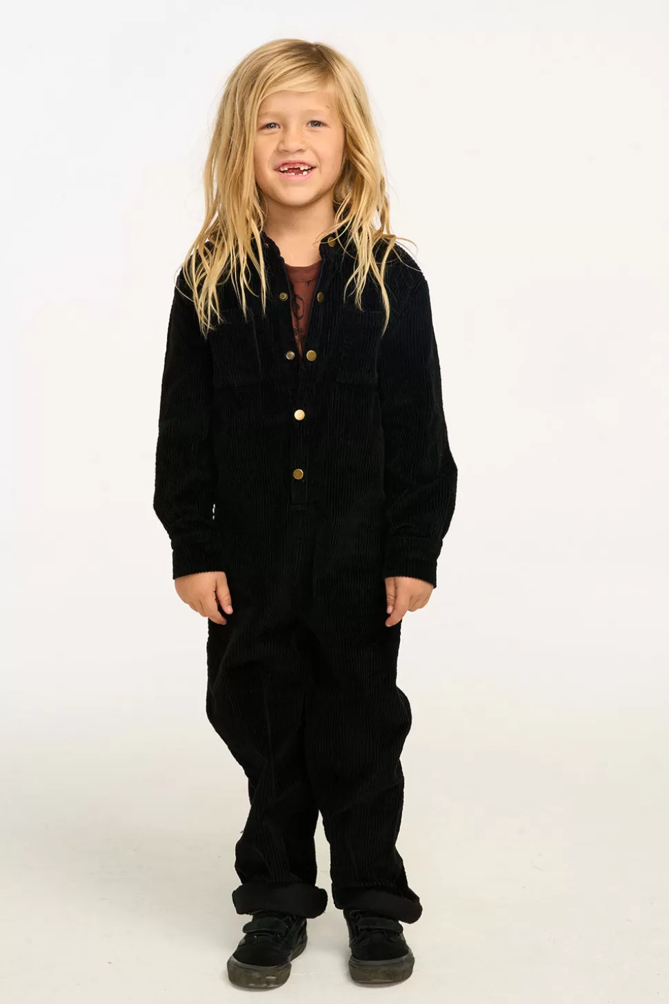 Chaser Brand David Raven Black Corduroy Jumpsuit Best Sale