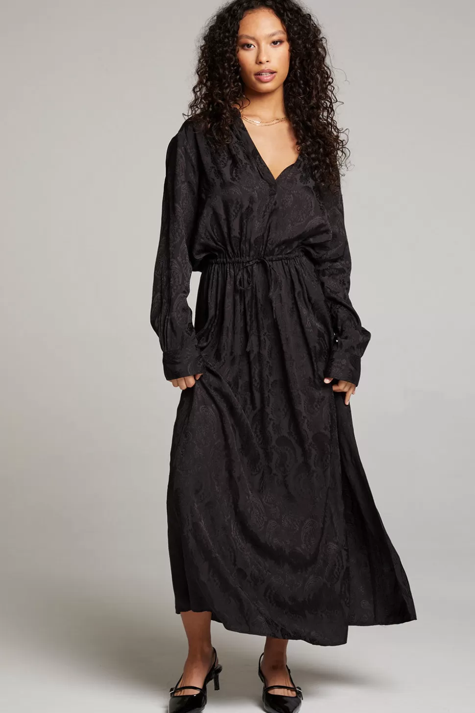 Chaser Brand Denverr Licorice Maxi Dress New