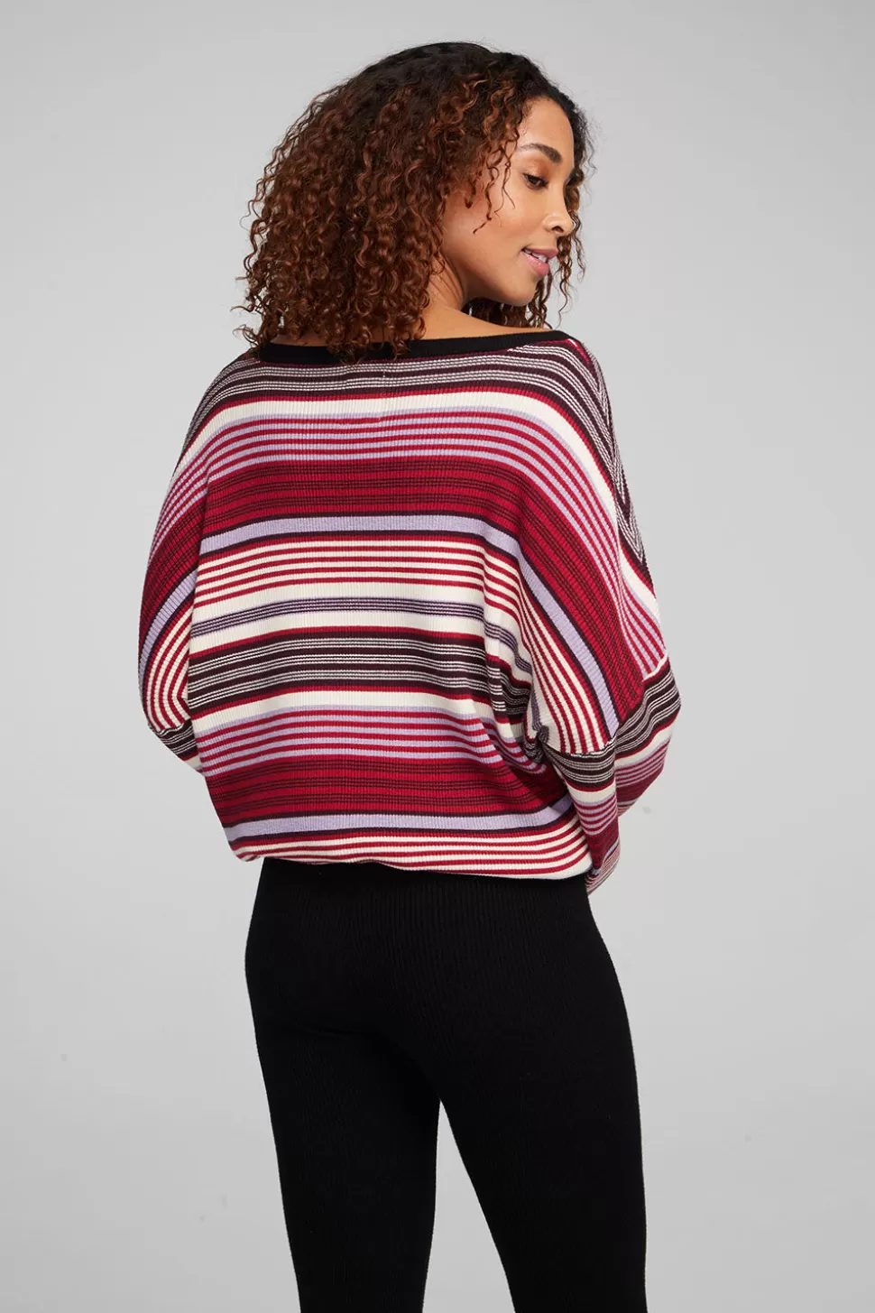 Chaser Brand Diamond Roxy Stripe Long Sleeve Flash Sale