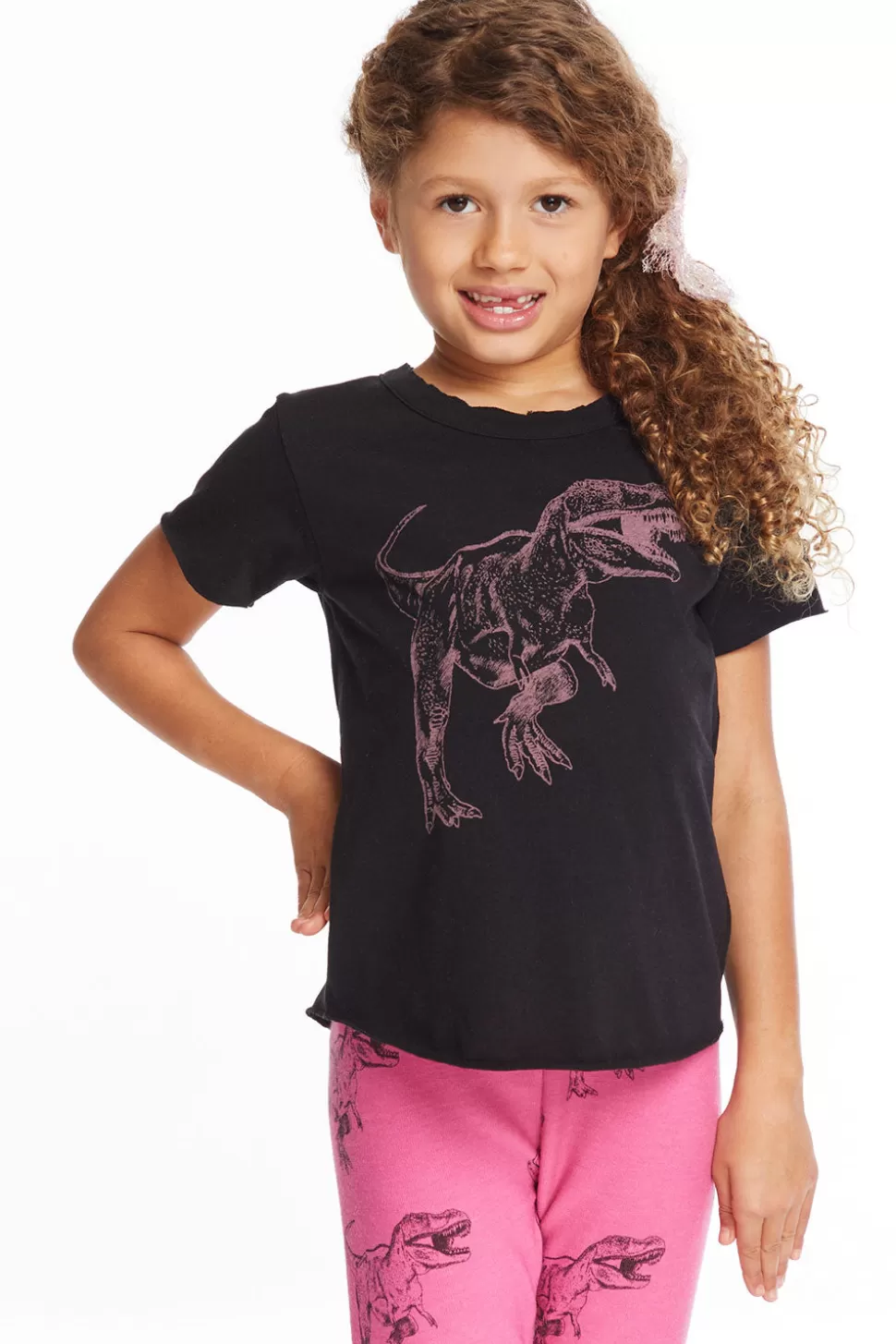 Chaser Brand Dino Time Girls Crew Neck Tee Online