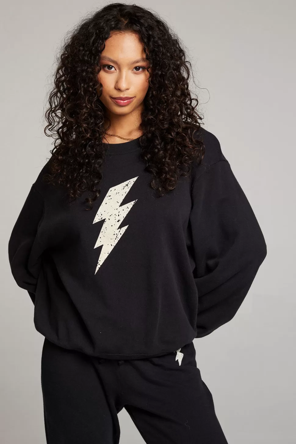 Chaser Brand Distressed Bolt Long Sleeve Outlet