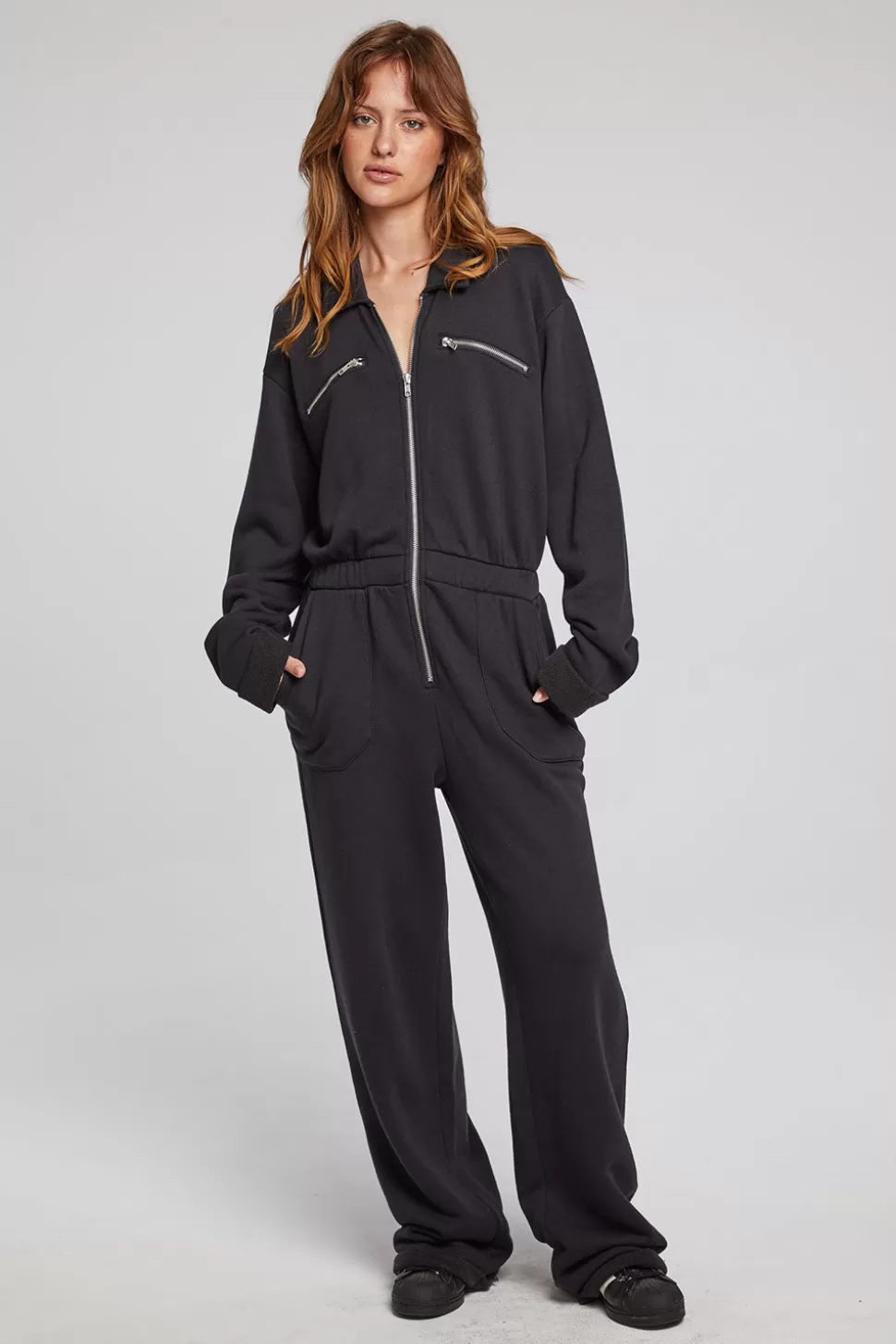 Chaser Brand Dolores Licorice Jumpsuit Outlet