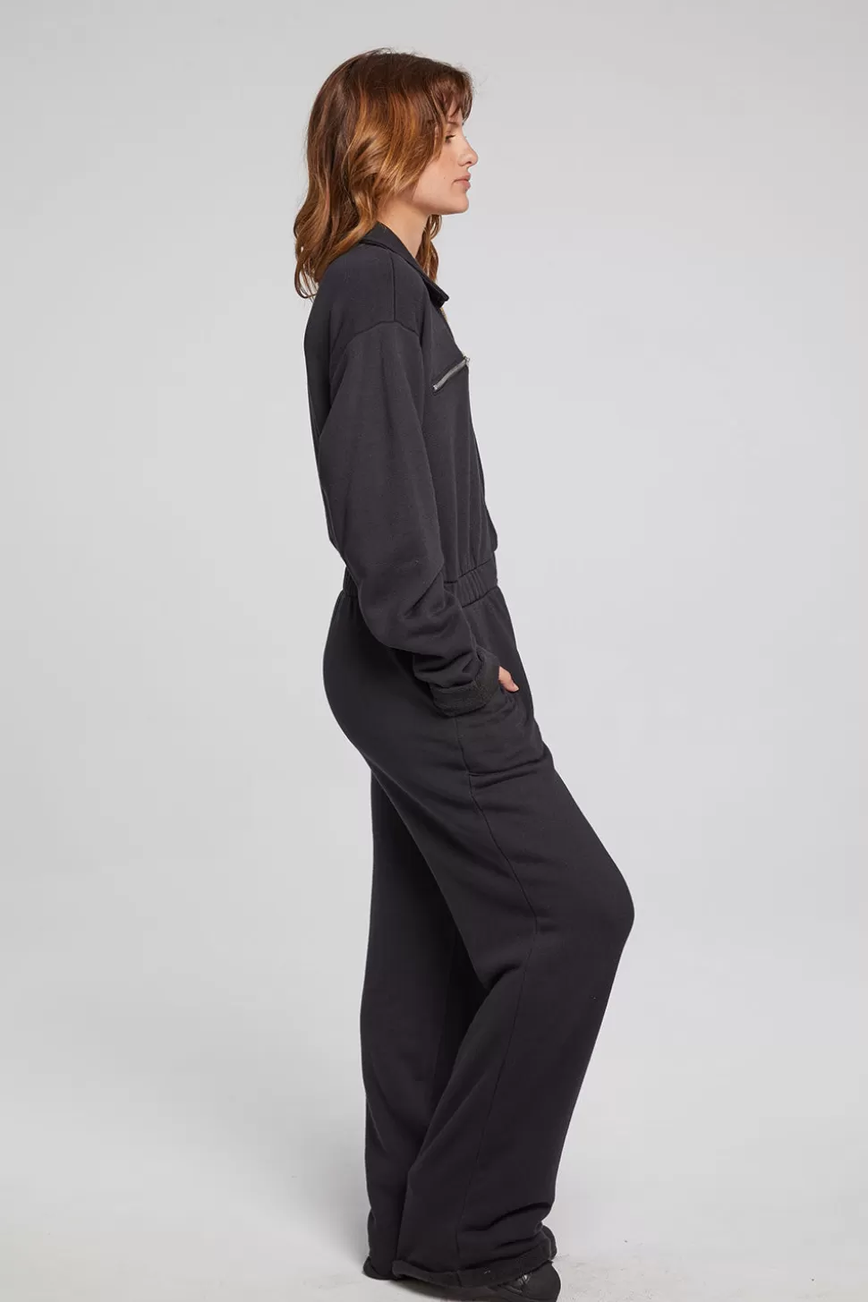 Chaser Brand Dolores Licorice Jumpsuit Outlet