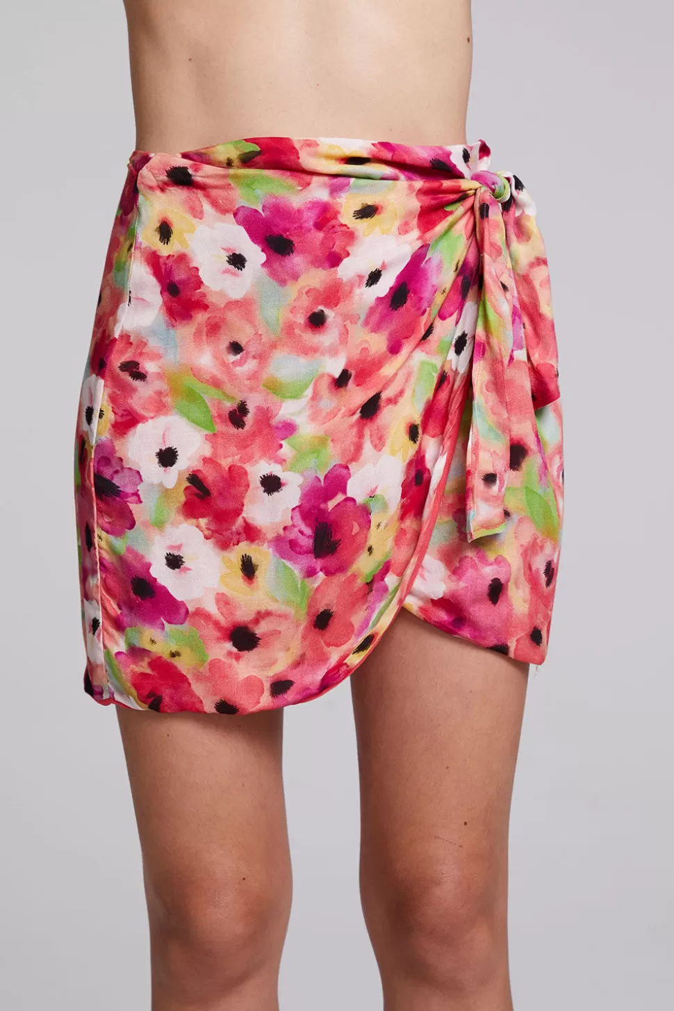 Chaser Brand Elena Poppy Floral Mini Skirt Flash Sale