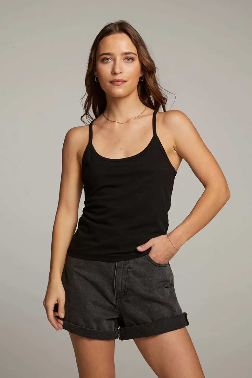 Chaser Brand Emma Black Tank Top Online