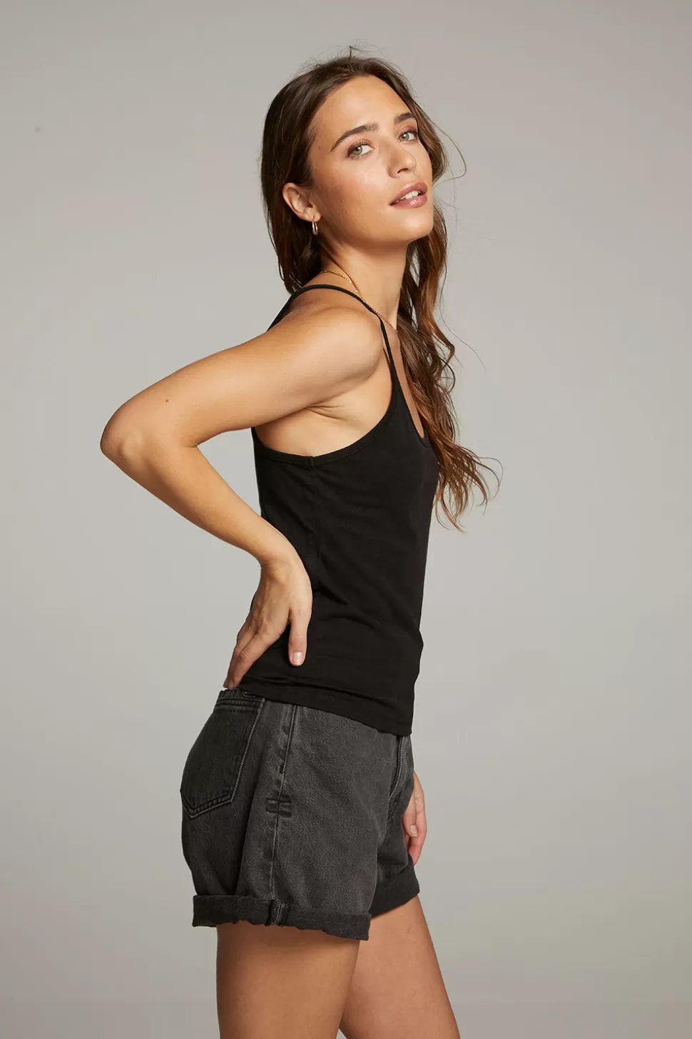 Chaser Brand Emma Black Tank Top Online