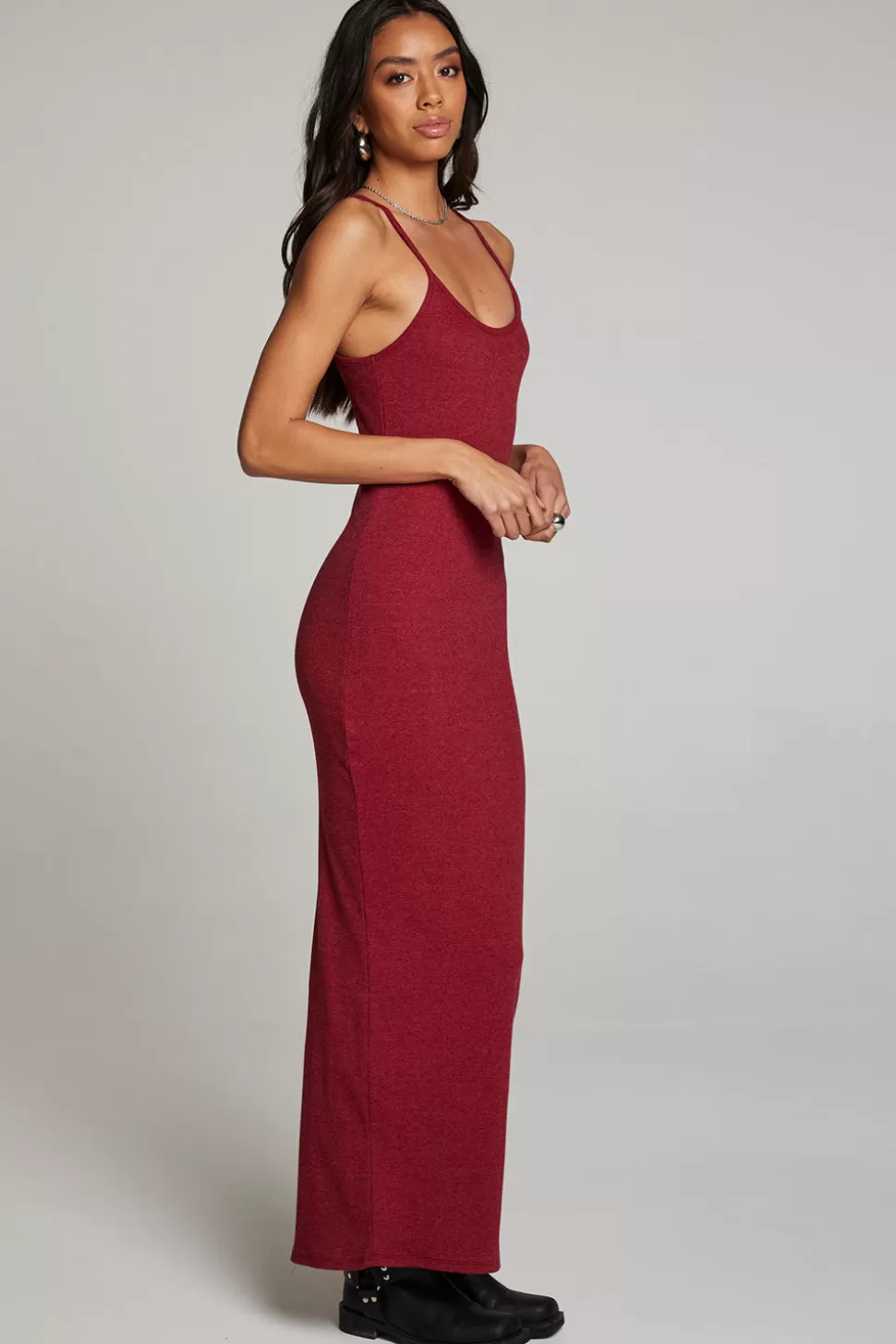 Chaser Brand Emma Blood Red Maxi Dress Best