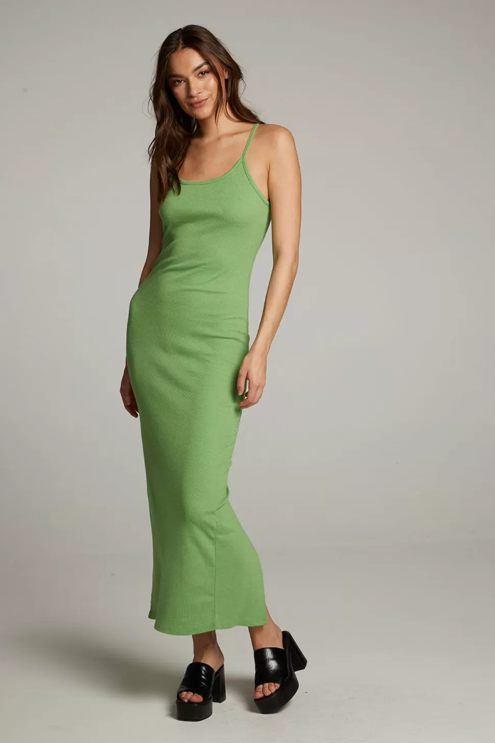 Chaser Brand Emma Piquant Green Maxi Dress Best Sale