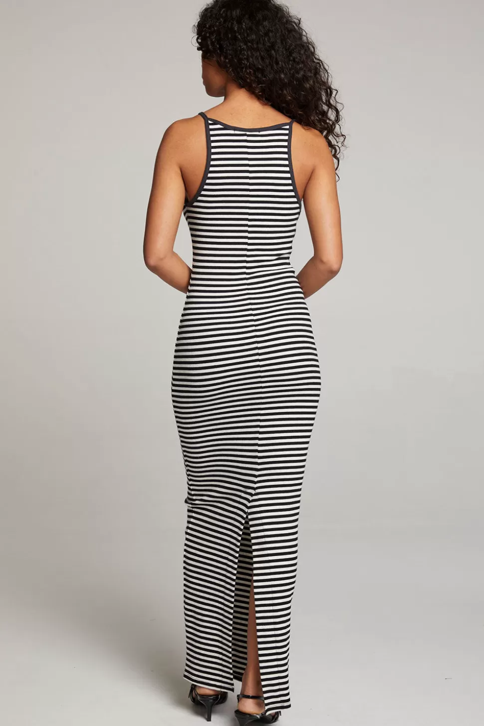 Chaser Brand Emma Punk Stripe Maxi Dress New