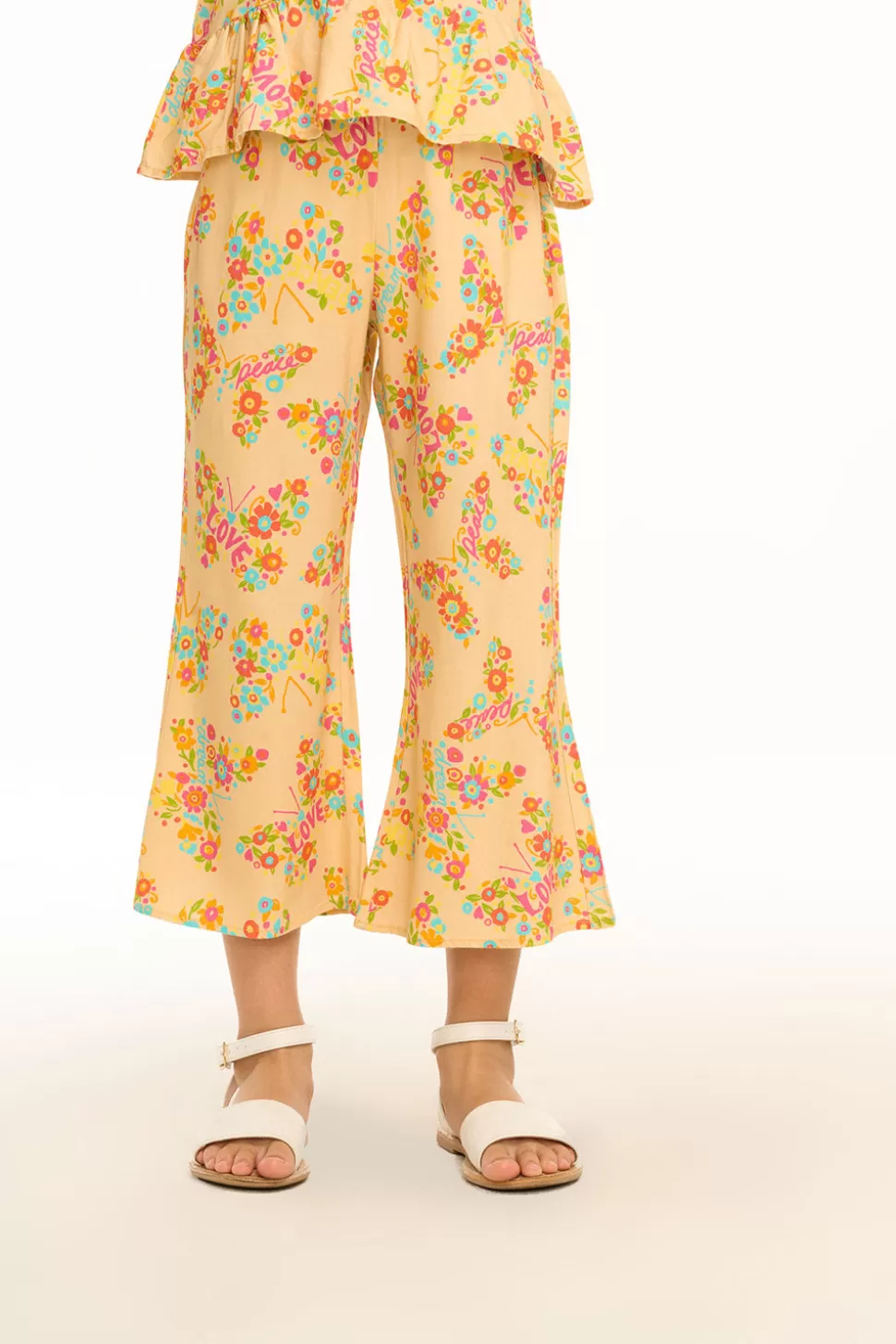 Chaser Brand Emma Summer Of Love Print Trousers Flash Sale