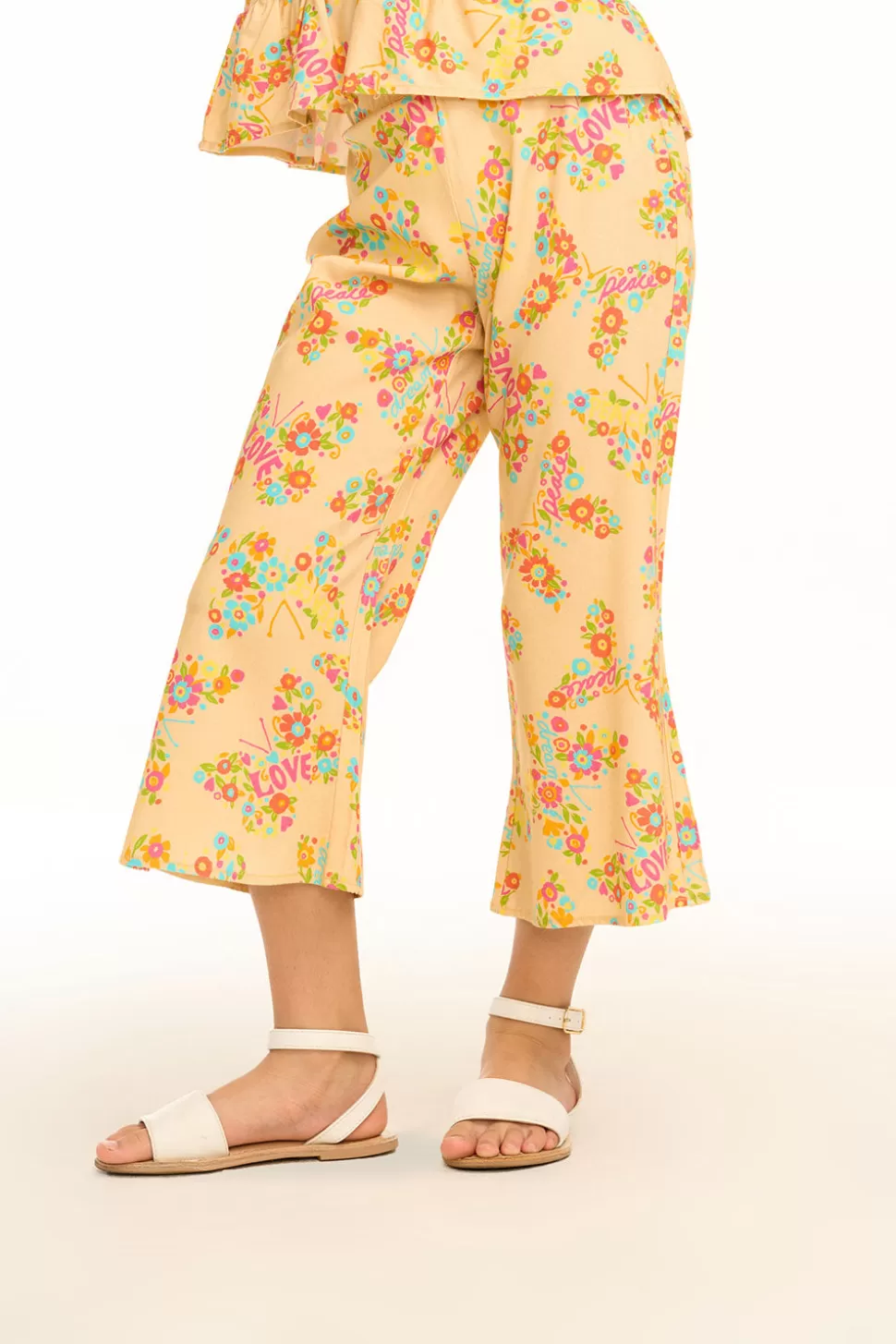 Chaser Brand Emma Summer Of Love Print Trousers Flash Sale