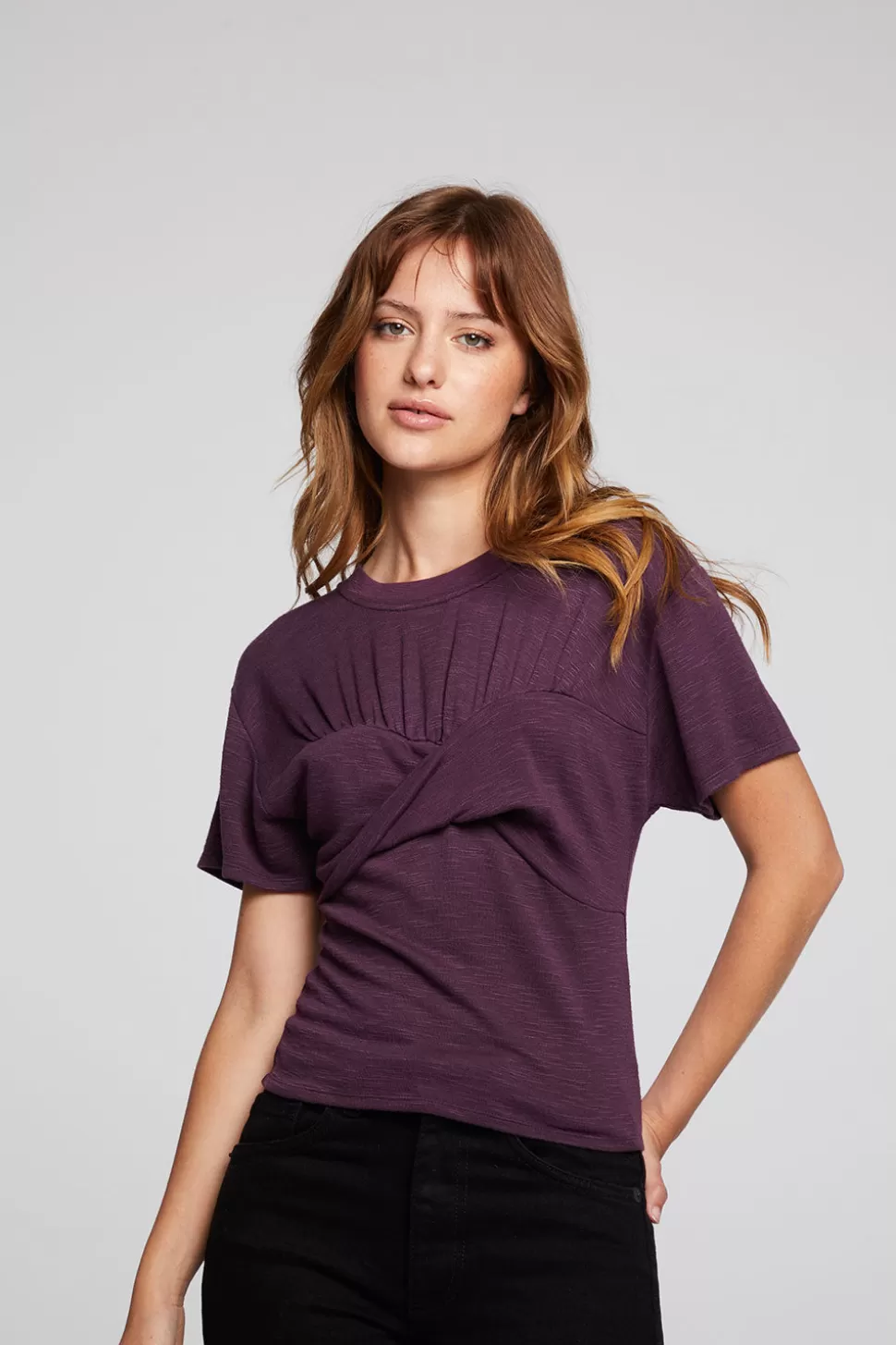 Chaser Brand Evelynn Plum Perfect Tee Cheap