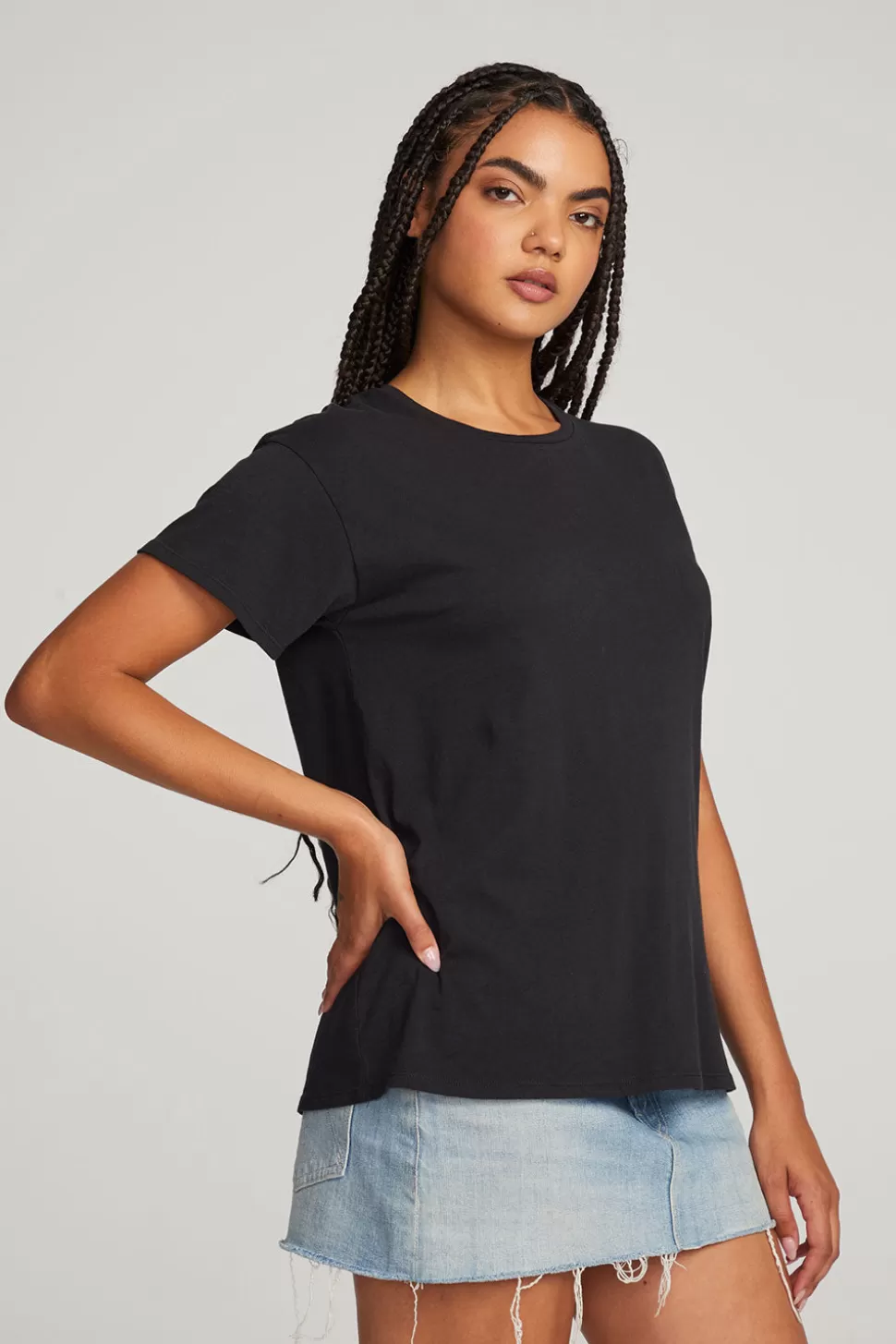 Chaser Brand Everyday Essential Black Crew Neck Tee Shop