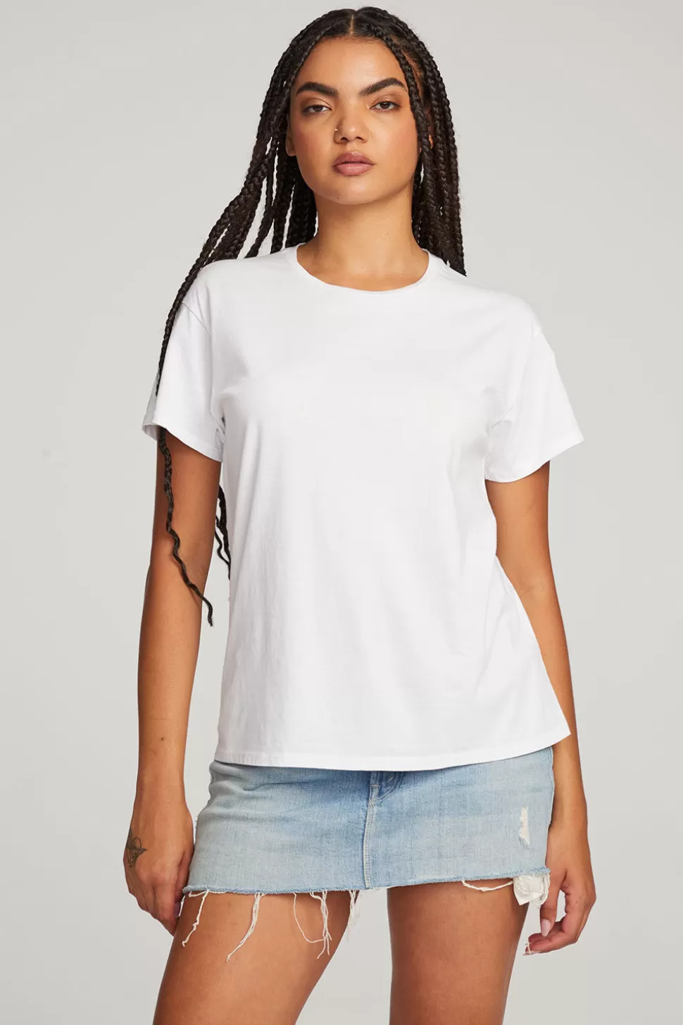 Chaser Brand Everyday Essential White Crew Neck Tee Clearance