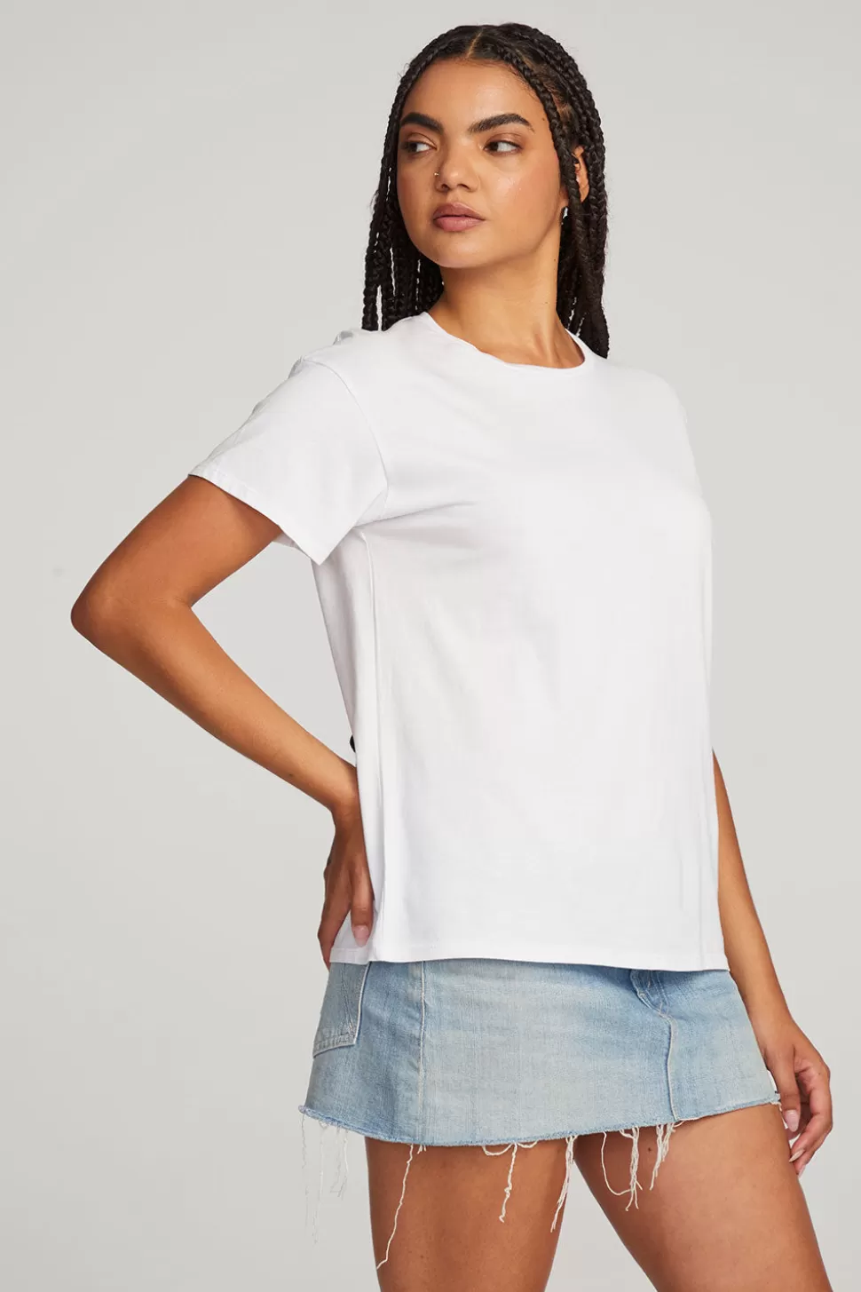 Chaser Brand Everyday Essential White Crew Neck Tee Clearance