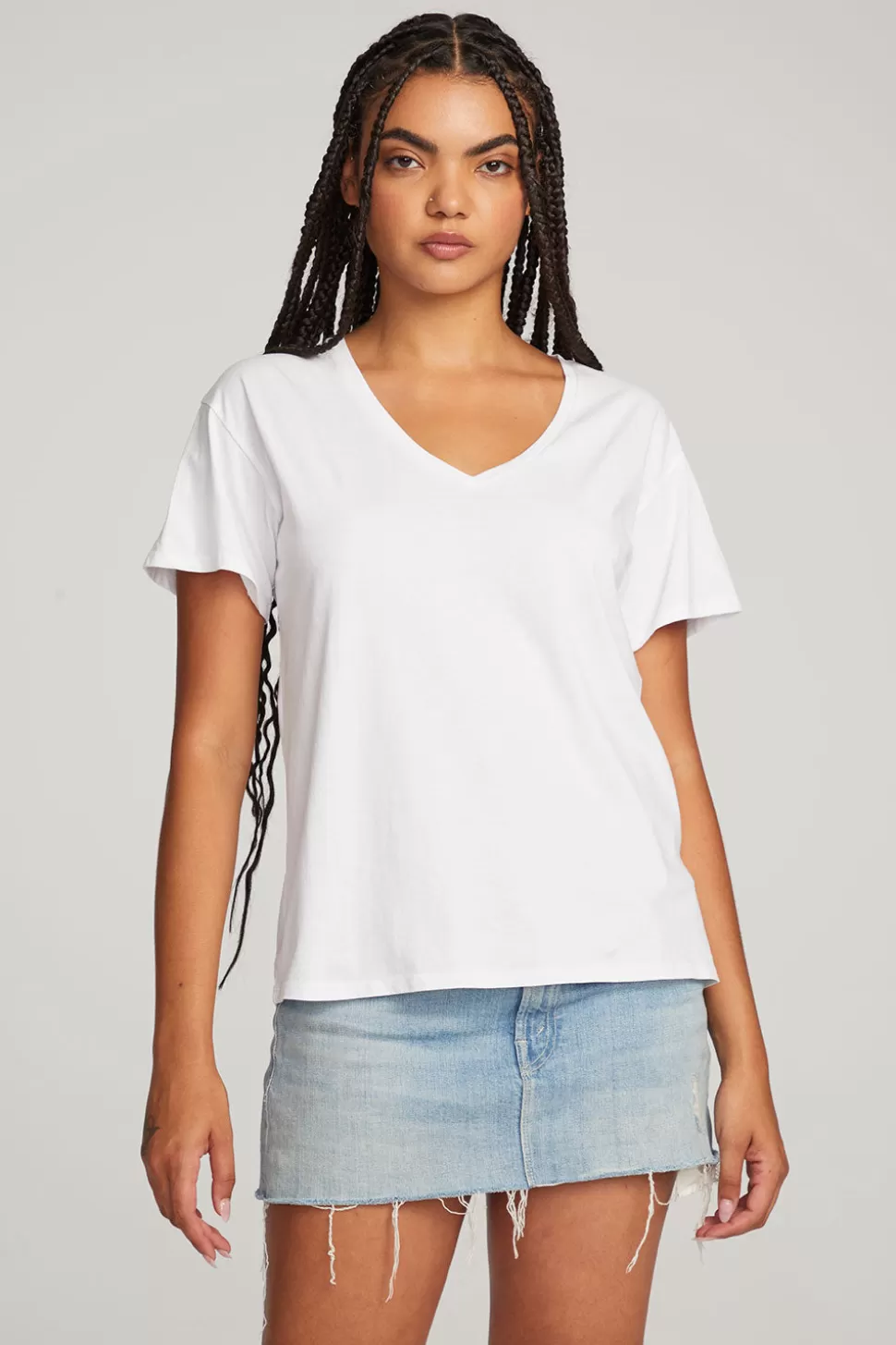 Chaser Brand Everyday Essential White V-neck Tee Store