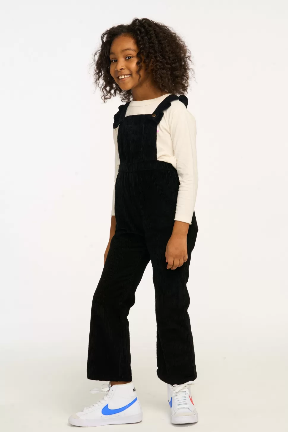 Chaser Brand Fairy Overall Raven Black Corduroy Flash Sale