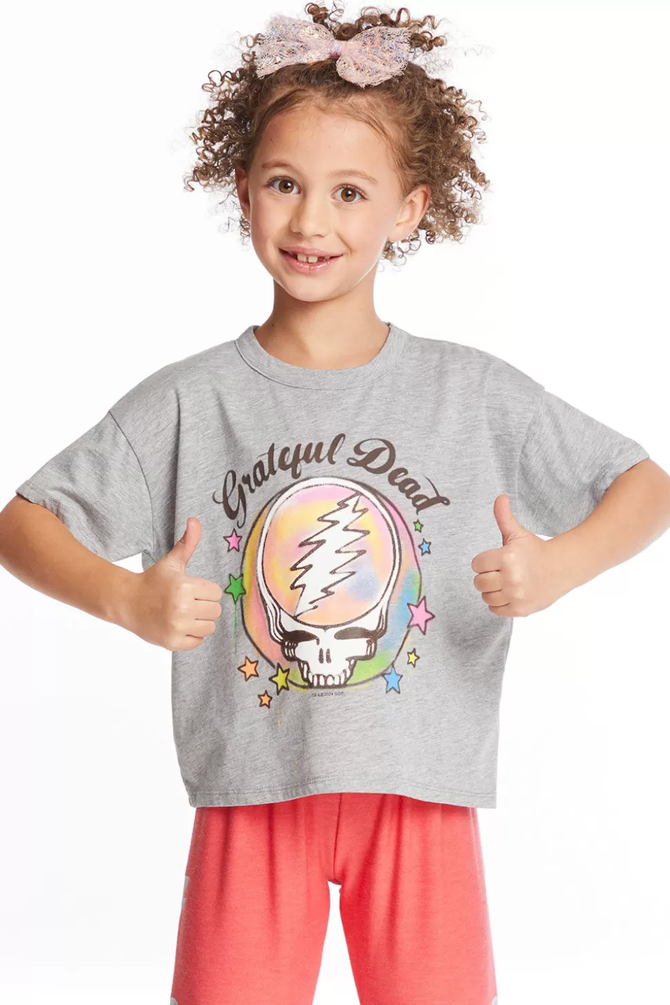 Chaser Brand Grateful Dead Airbrushed Steal Your Face Girls Tee Store