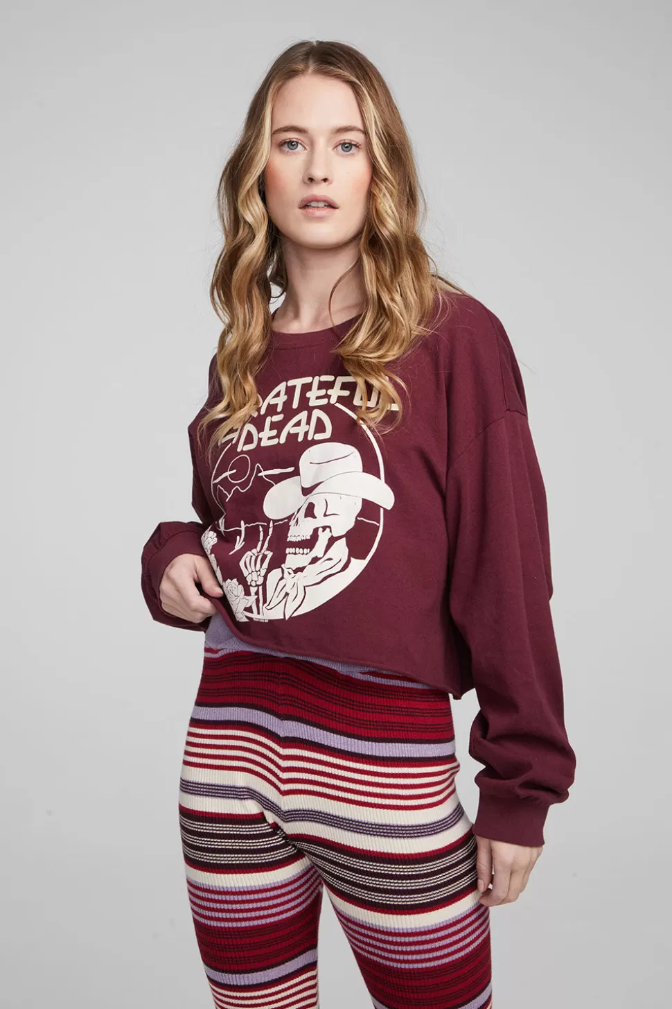 Chaser Brand Grateful Dead Desert Skeleton Long Sleeve Sale