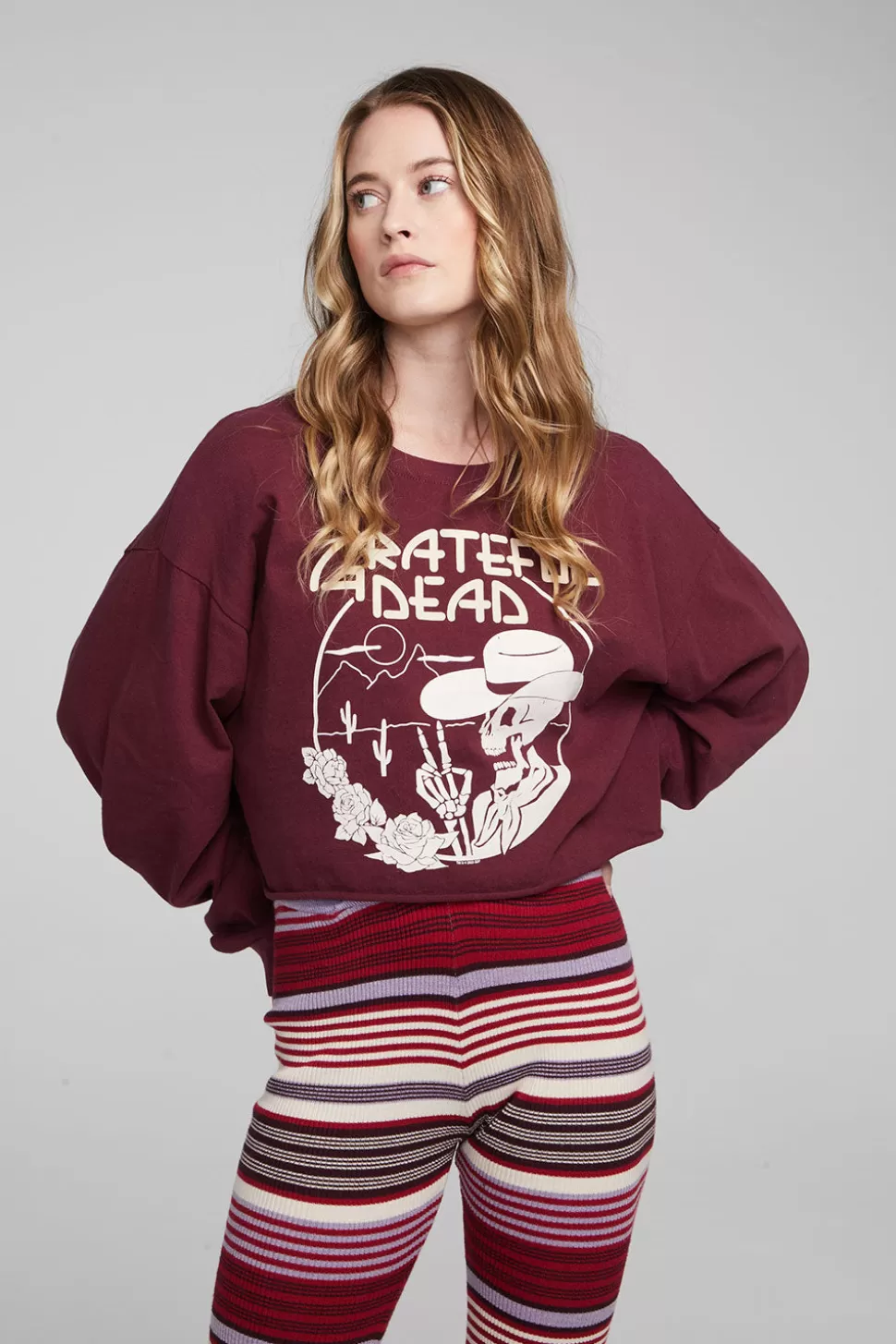 Chaser Brand Grateful Dead Desert Skeleton Long Sleeve Sale