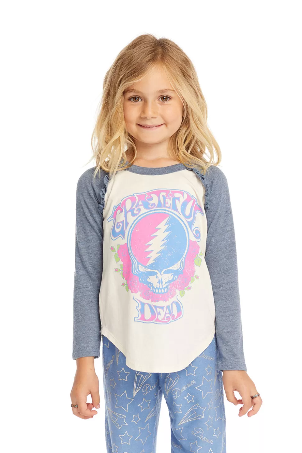 Chaser Brand Grateful Dead Skull & Roses Baseball Tee Shop