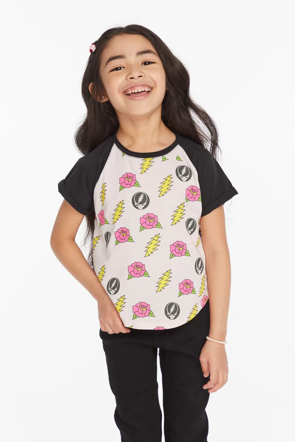 Chaser Brand Grateful Dead Skull & Roses Girls Tee Discount