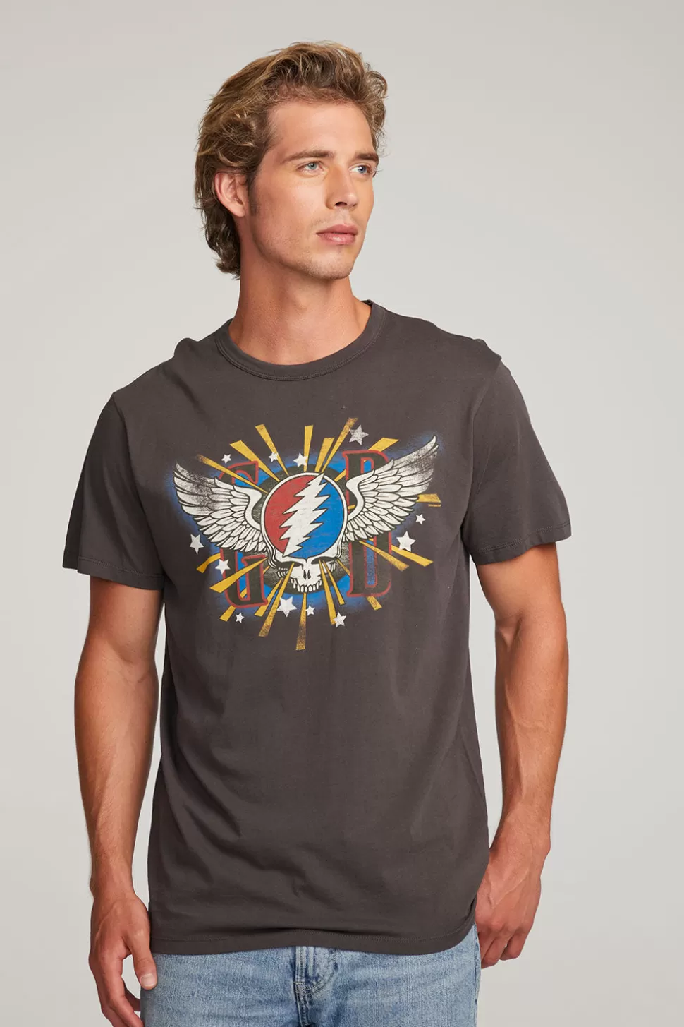 Chaser Brand Grateful Dead Skull & Wings Mens Tee Sale