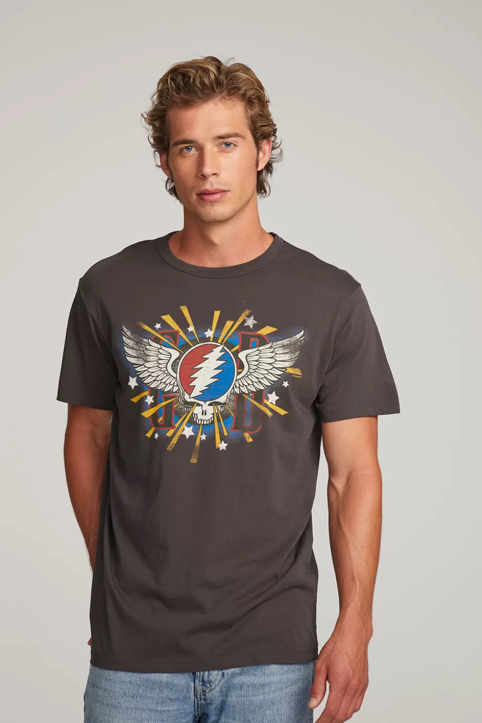 Chaser Brand Grateful Dead Skull & Wings Mens Tee Sale