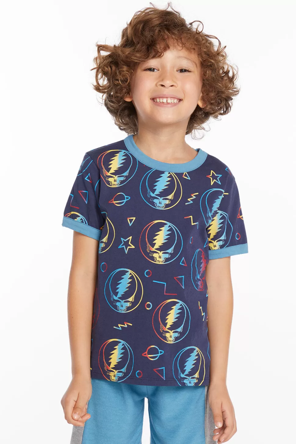 Chaser Brand Grateful Dead Steal Your Face Rainbow Boys Tee Flash Sale