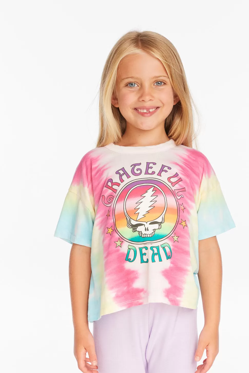 Chaser Brand Grateful Dead Tie Dye Steal Your Face Tee Discount