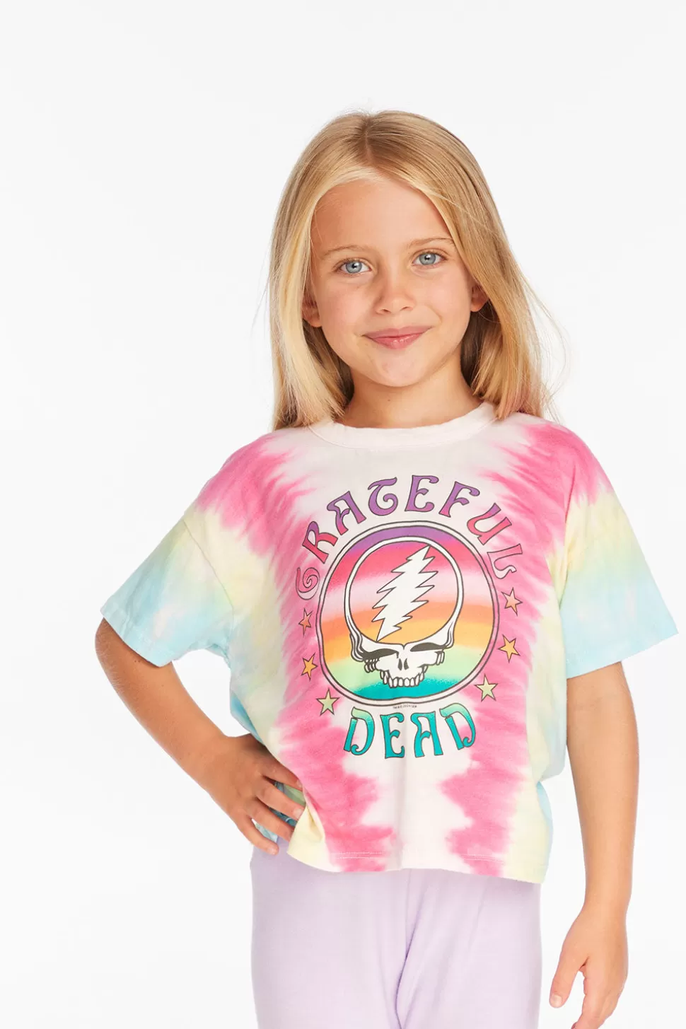 Chaser Brand Grateful Dead Tie Dye Steal Your Face Tee Discount