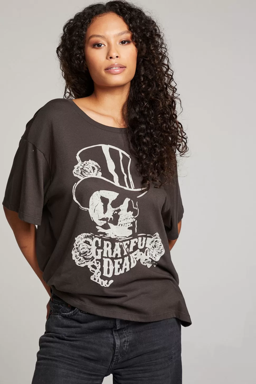 Chaser Brand Grateful Dead Top Hat Skull Tee Clearance