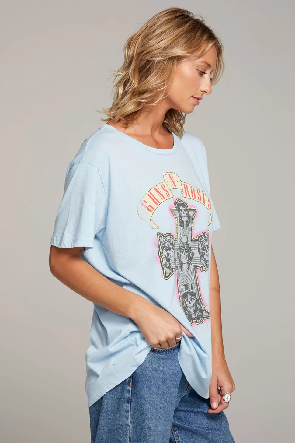 Chaser Brand Guns N' Roses Skull Cross Tee Cheap