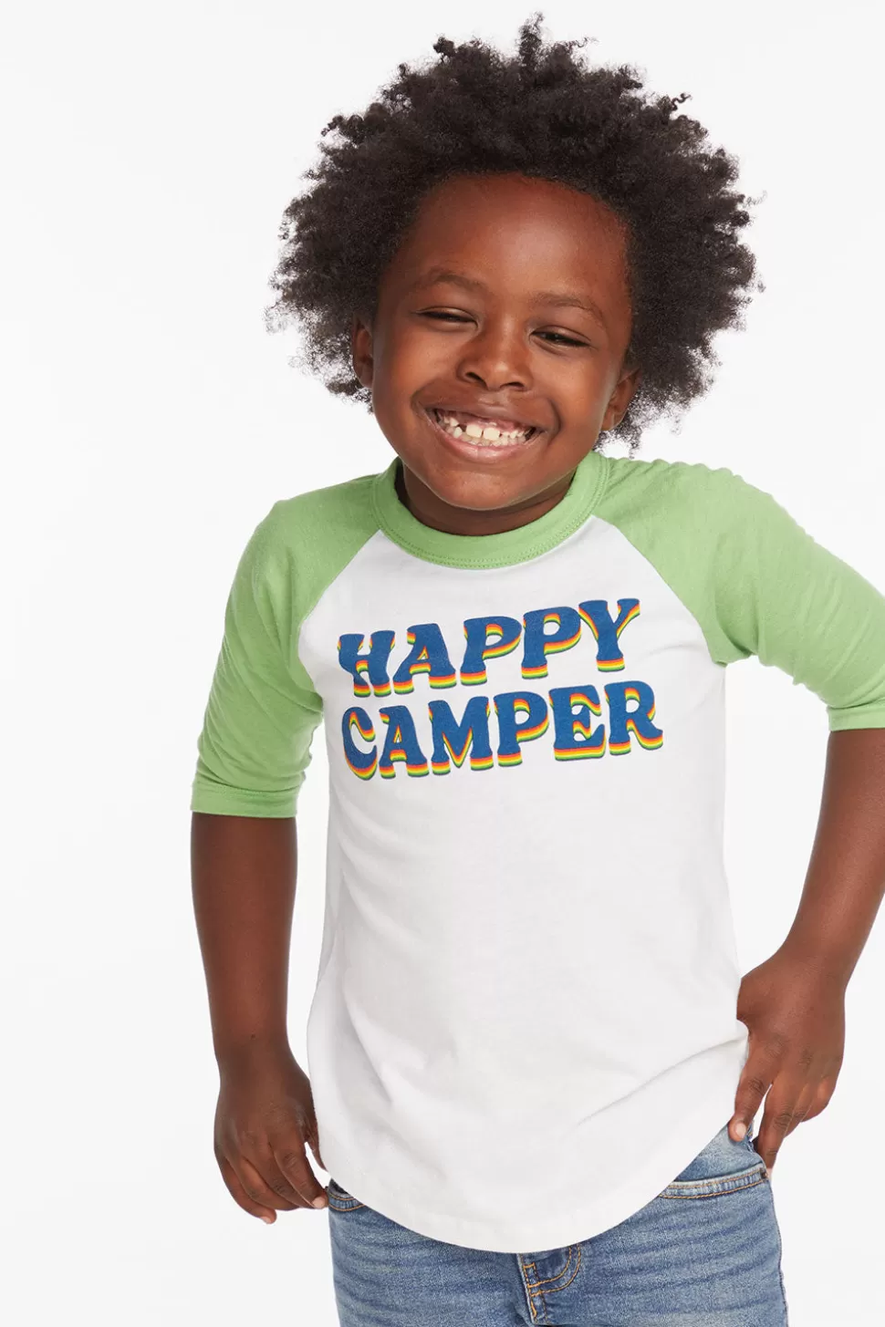 Chaser Brand Happy Camper Boys Baseball Tee Online