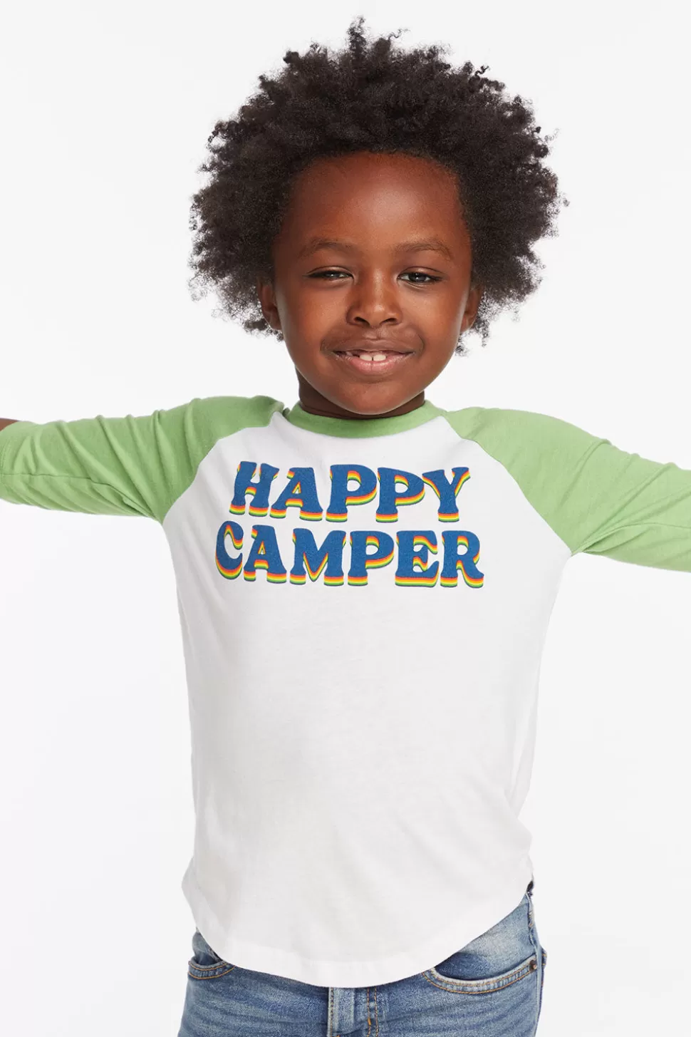 Chaser Brand Happy Camper Boys Baseball Tee Online