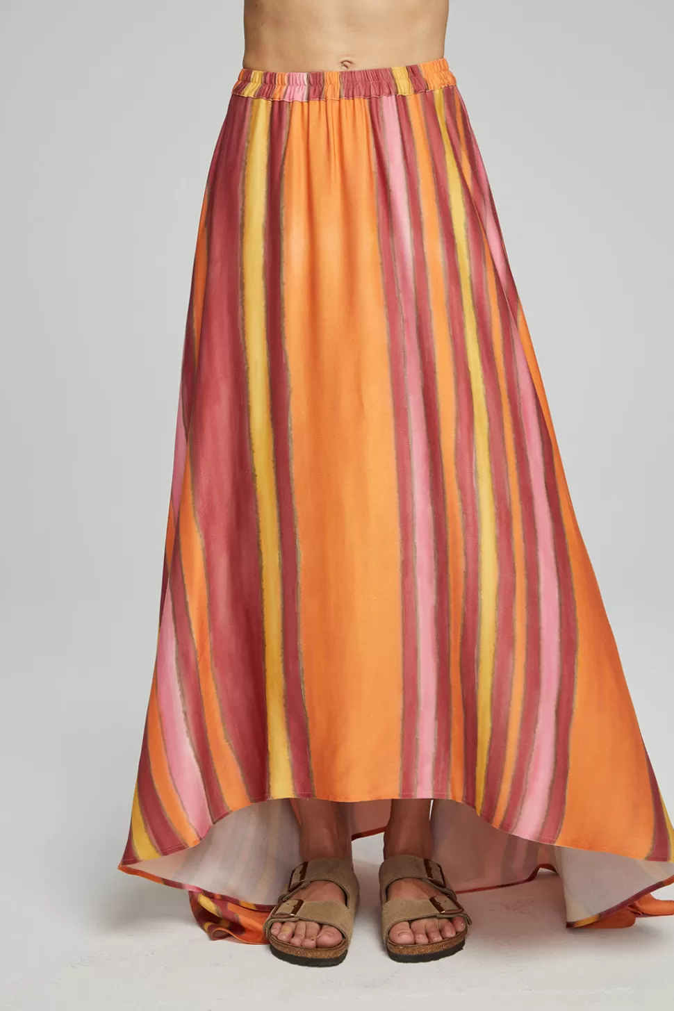 Chaser Brand Hazel Maxi Skirt - Sunset Stripe Outlet