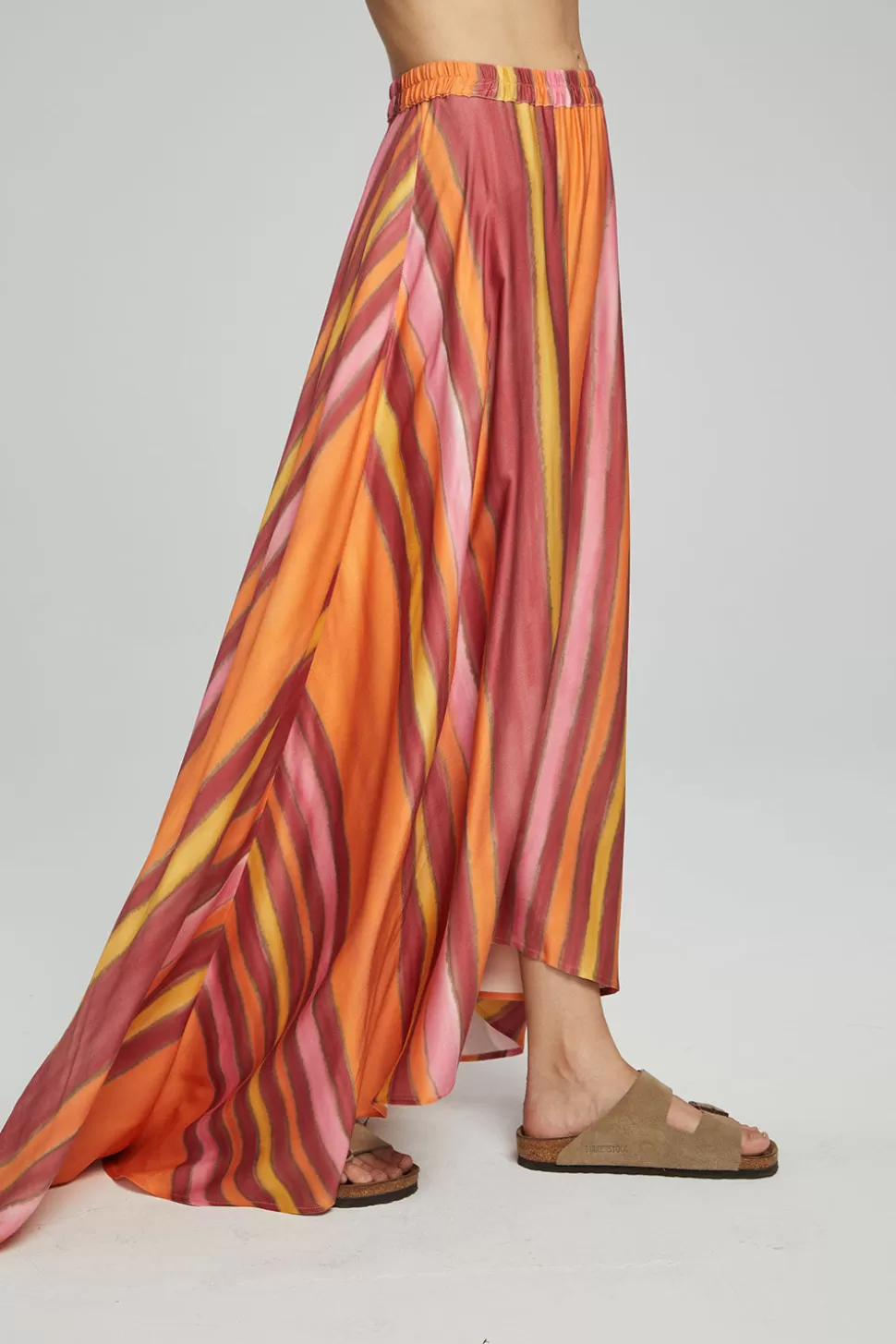 Chaser Brand Hazel Maxi Skirt - Sunset Stripe Outlet