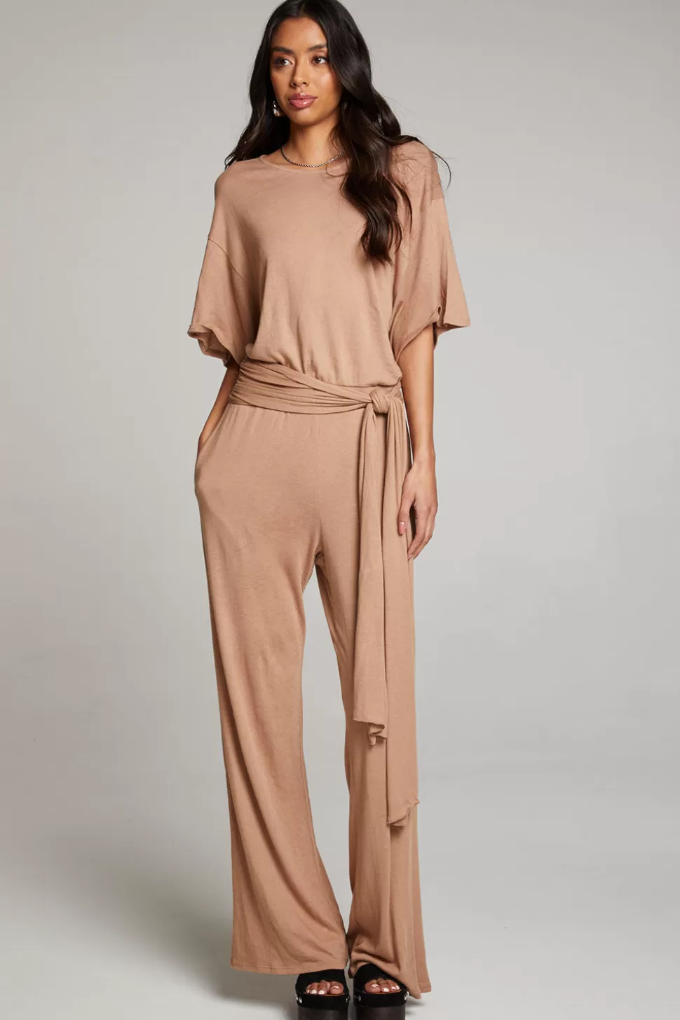 Chaser Brand Heather Warm Taupe Jumpsuit Store