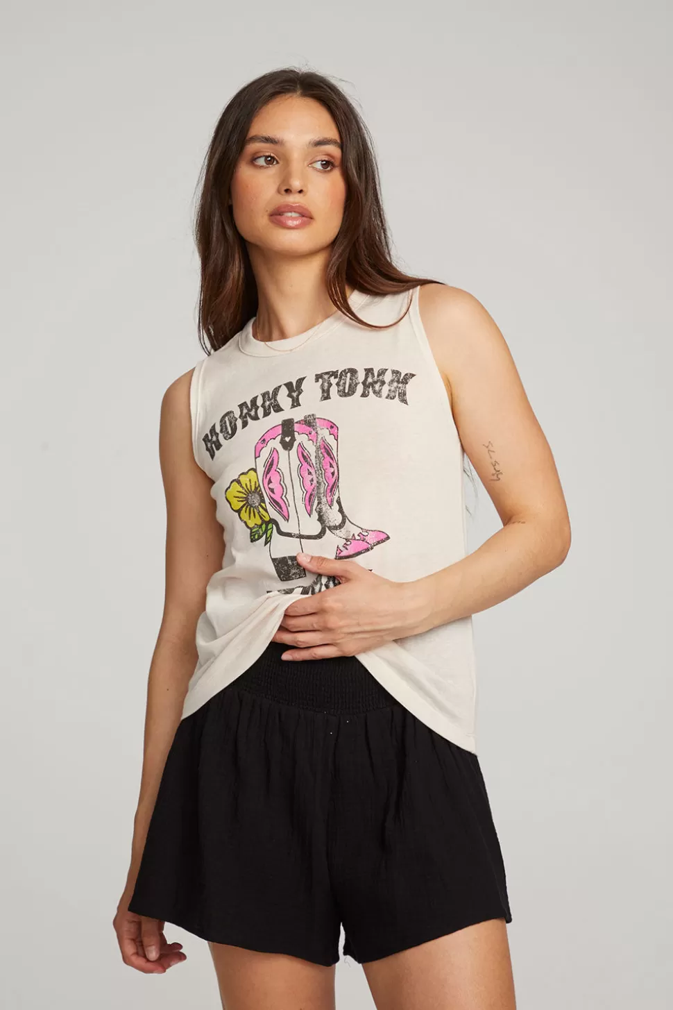 Chaser Brand Honky Tonk Honey Muscle Tee Best Sale