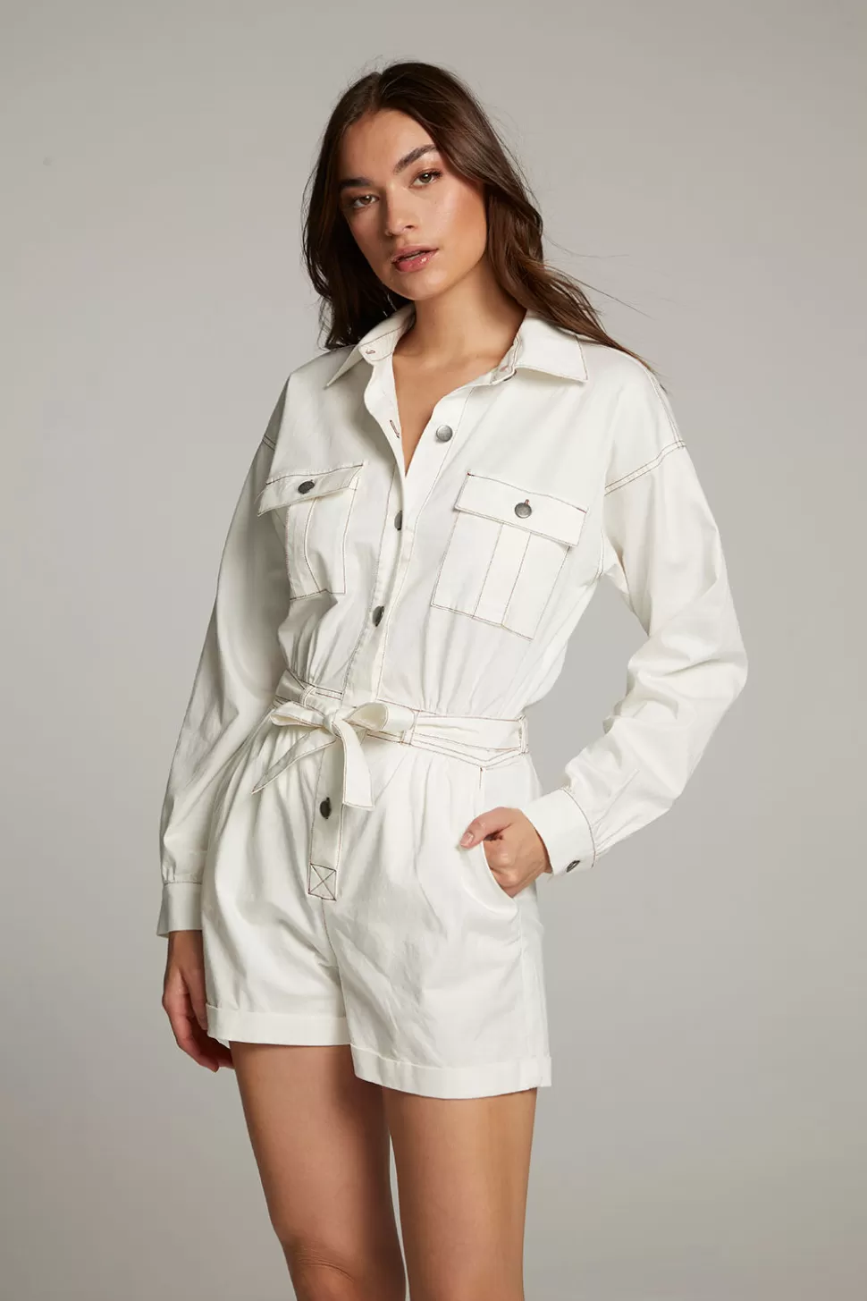 Chaser Brand Isabella White Romper New