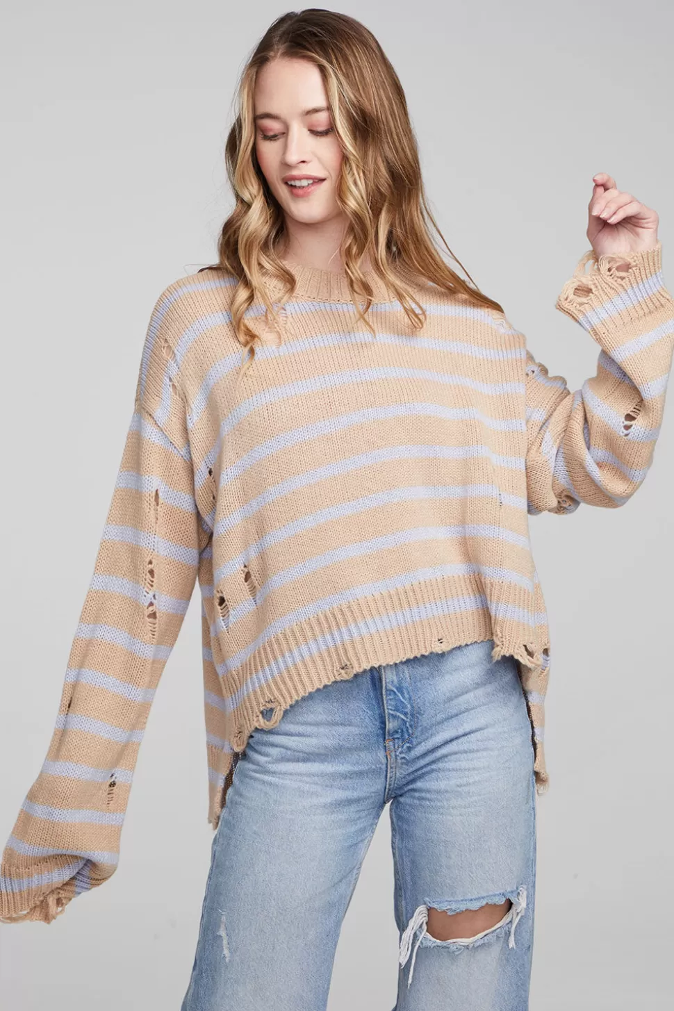 Chaser Brand Jax Fairfax Stripe Pullover Cheap