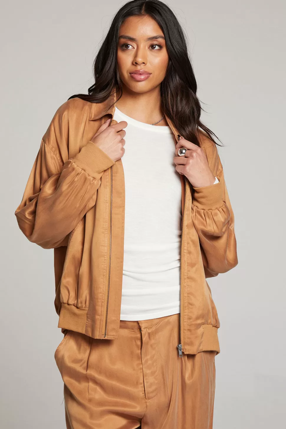 Chaser Brand Johnny Toffee Zip Up Jacket Flash Sale