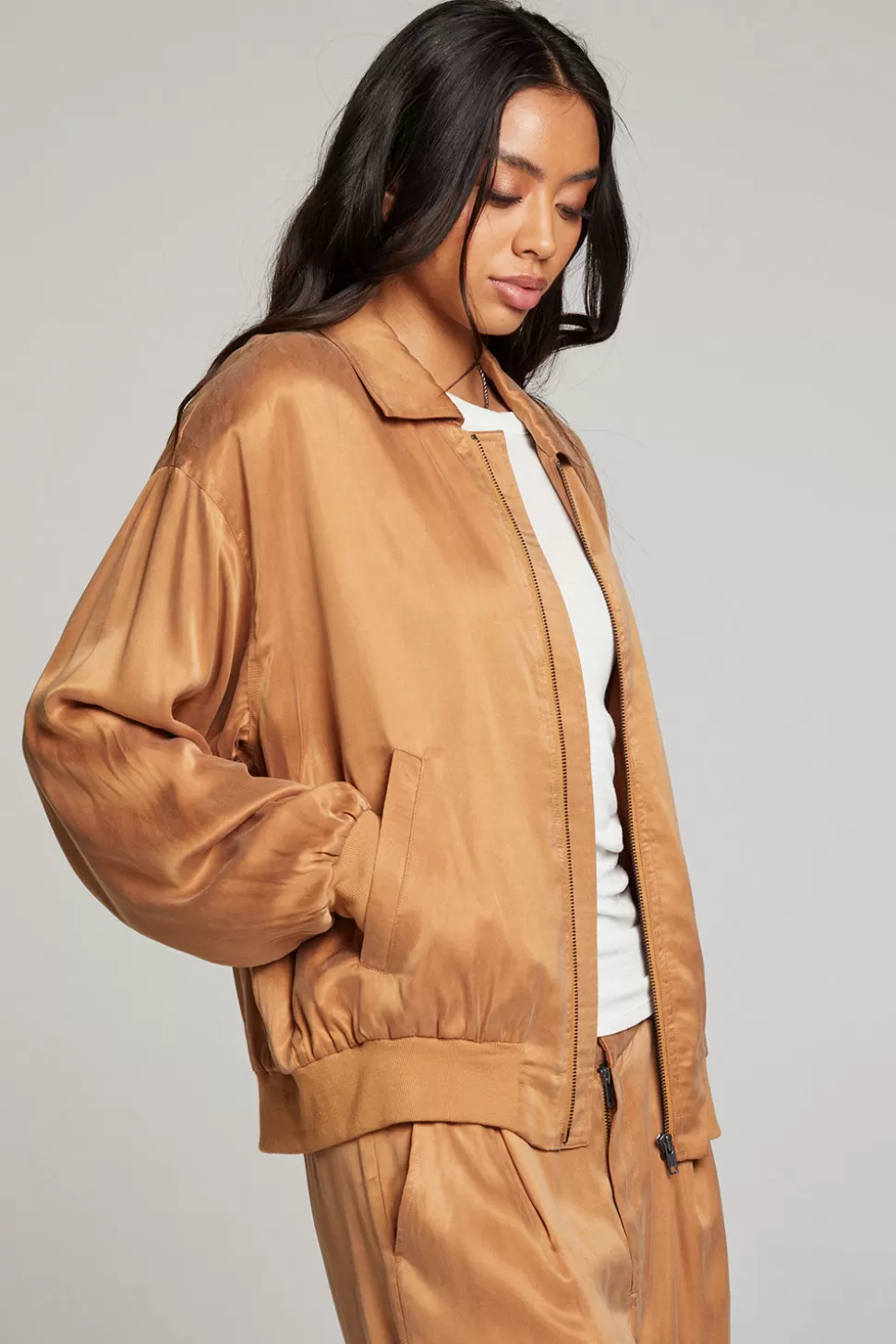 Chaser Brand Johnny Toffee Zip Up Jacket Flash Sale