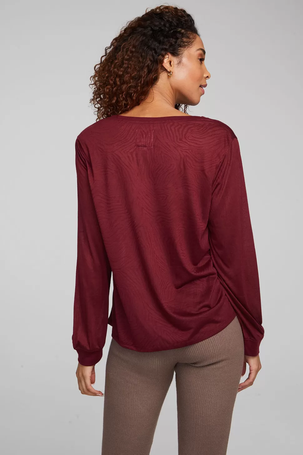 Chaser Brand Kara Wine Red Long Sleeve Online