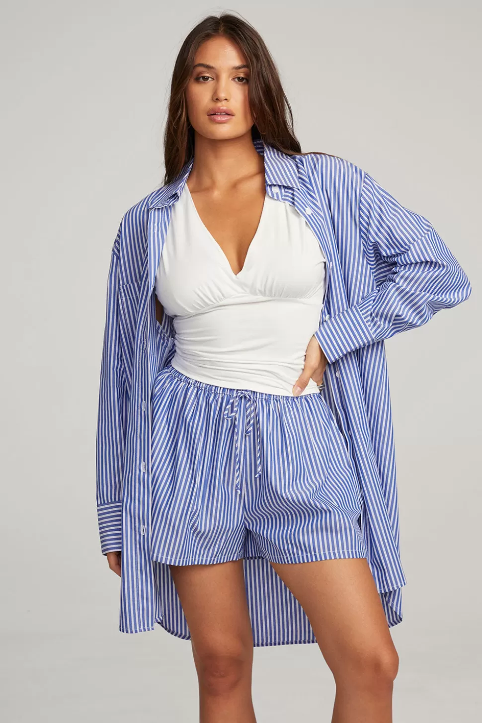 Chaser Brand Kerstin Marmont Stripe Button Down Online