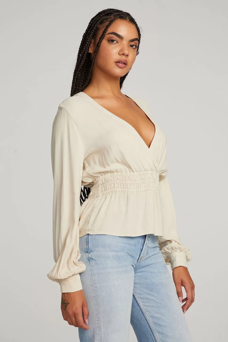 Chaser Brand Liberty Bark-White Blouse Hot