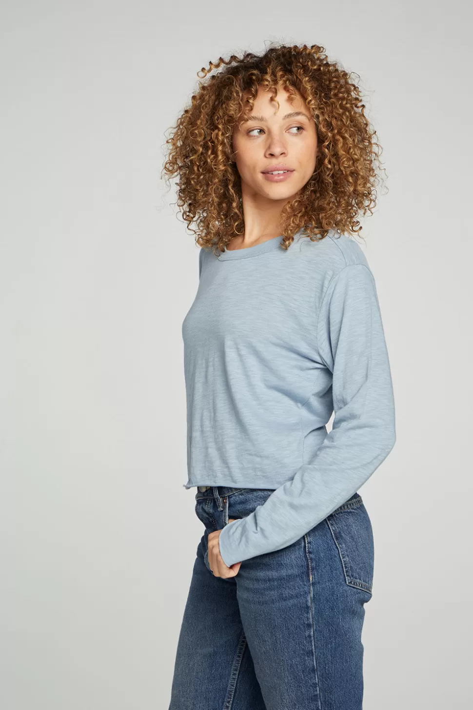 Chaser Brand Long Sleeve Cropped Tee Best