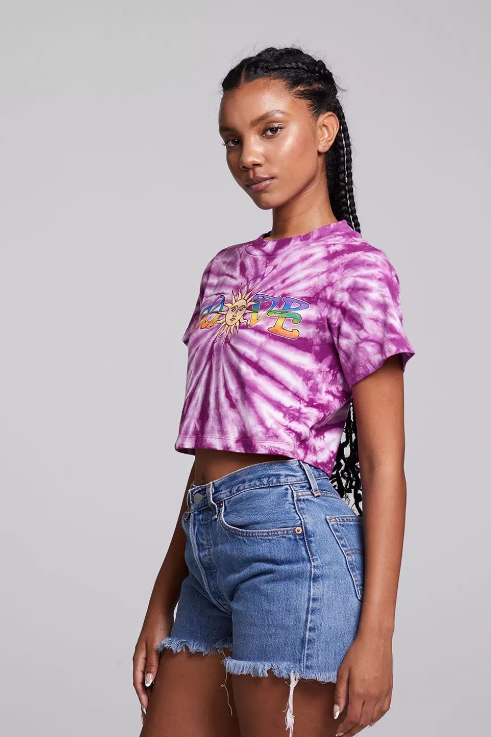 Chaser Brand Love Sun Crop Crew Neck Tee Best Sale