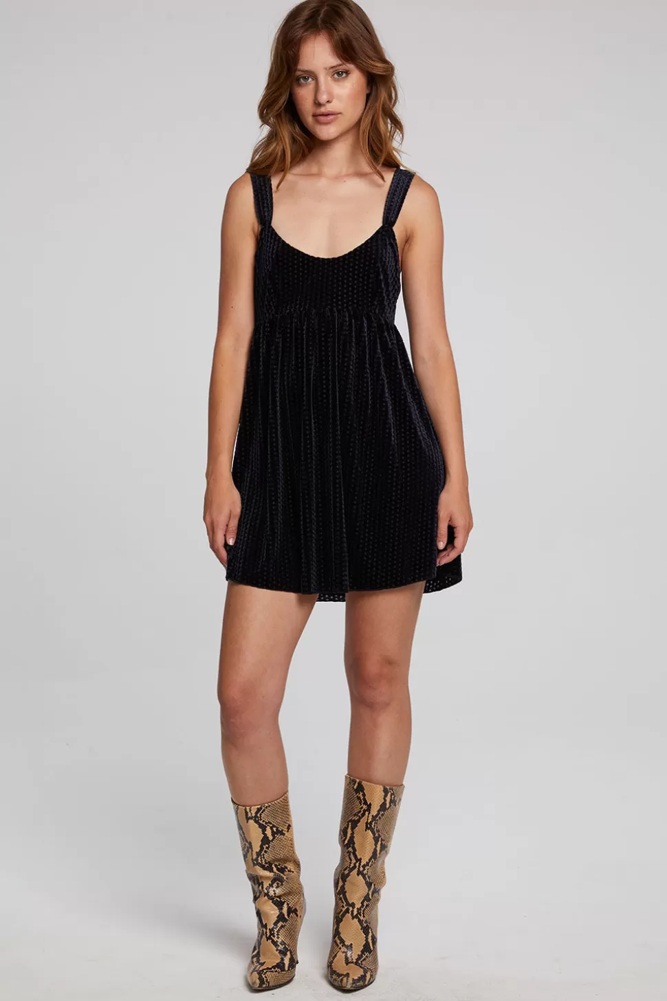 Chaser Brand Lover Check Burnout Slip Dress Outlet